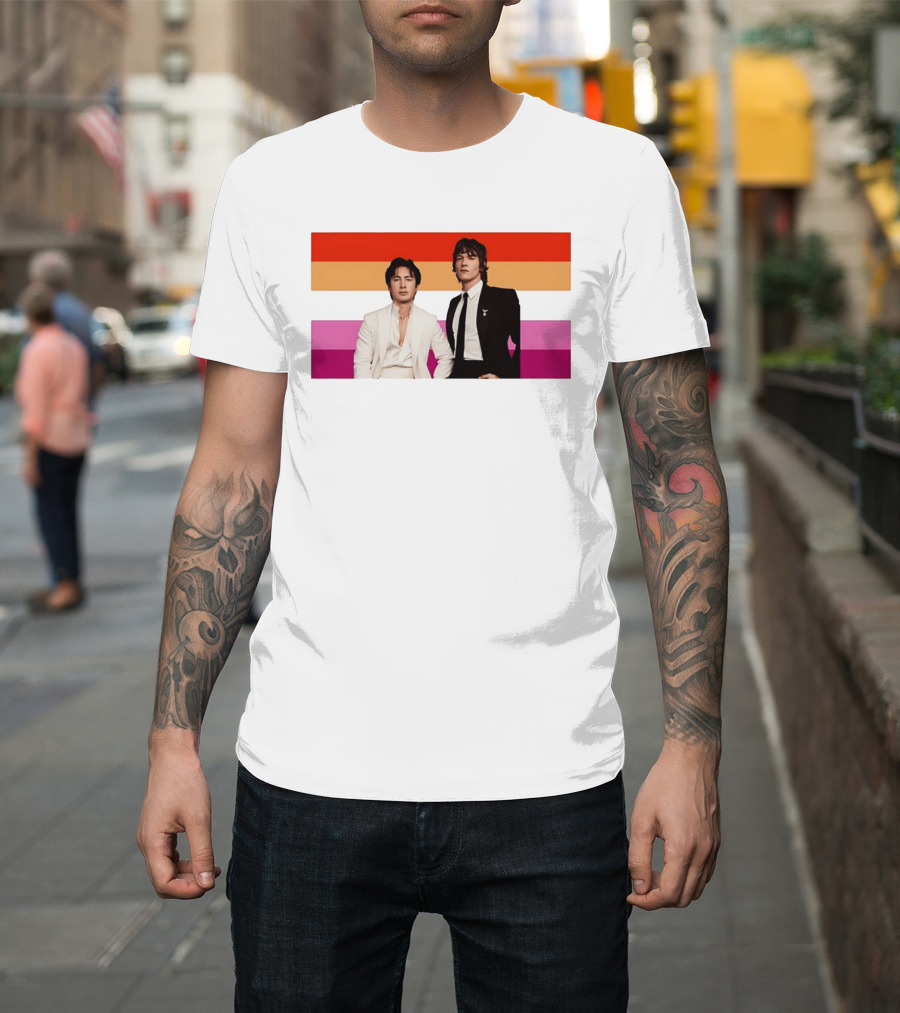 Hudson Williams Connor Storrie Lesbian Pride Flag Themes T-Shirt