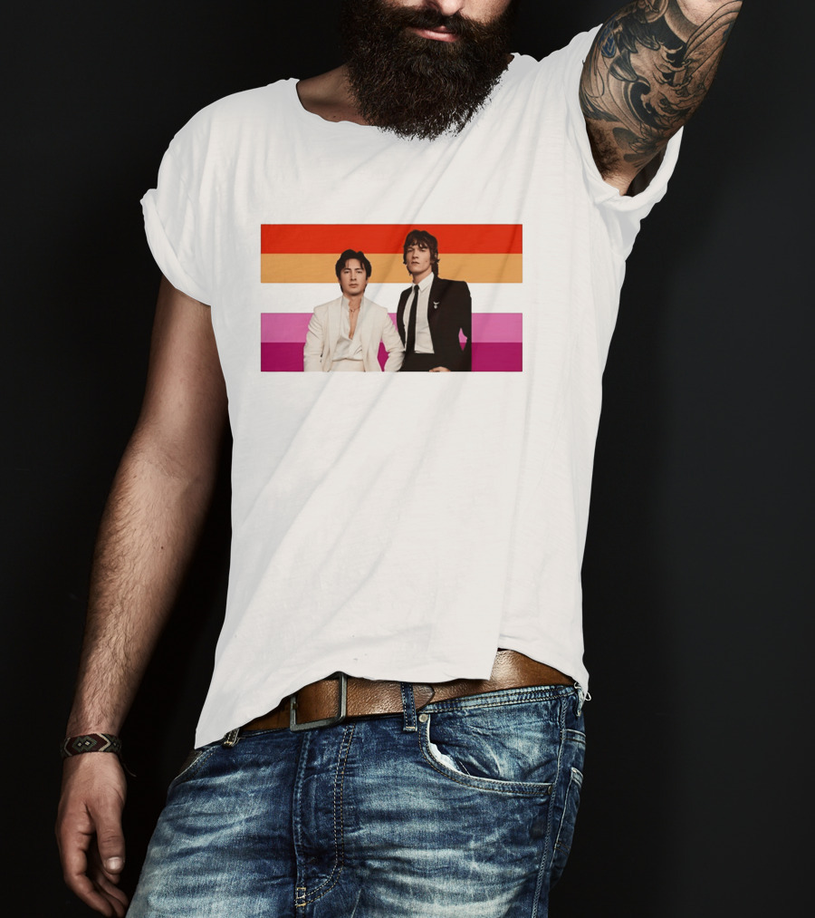 Hudson Williams Connor Storrie Lesbian Pride Flag Themes T-Shirt