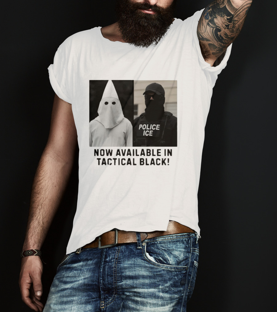 Now Available In Tactical Black Anti ICE Police ICE T-Shirt