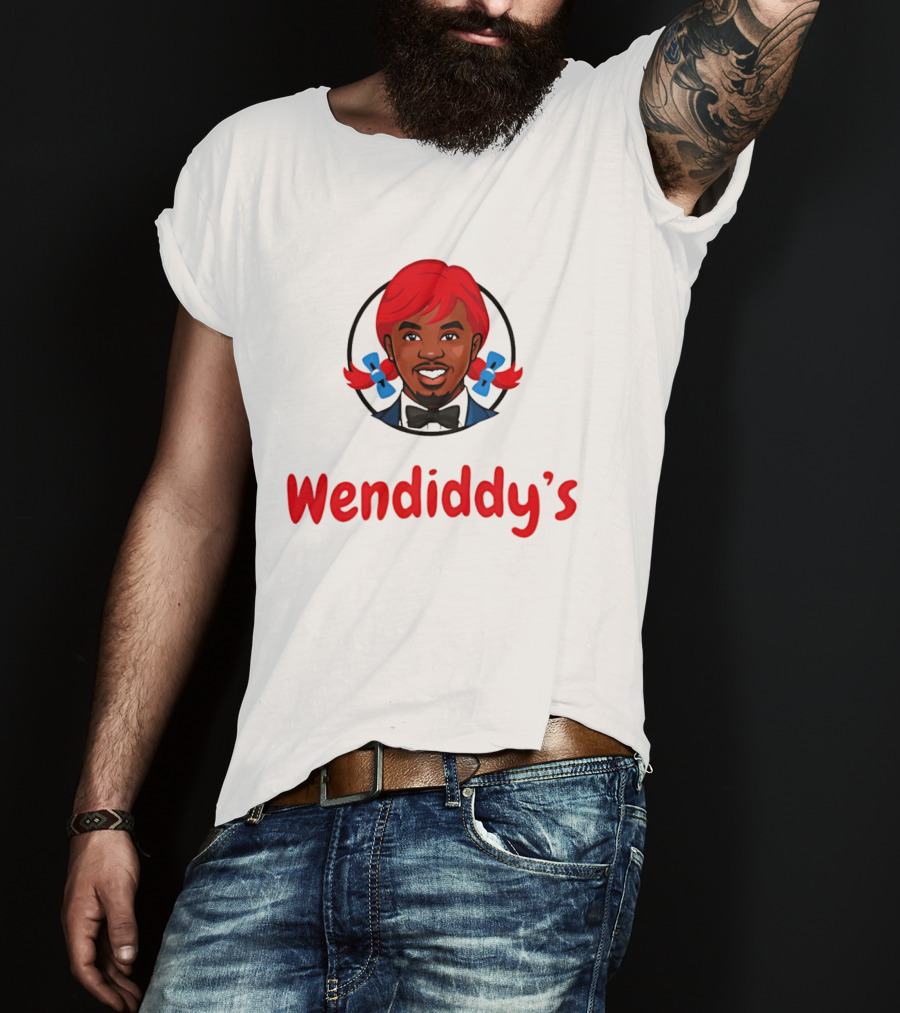 Wendiddy's Red Hair Blue Bow Pigtails T-Shirt