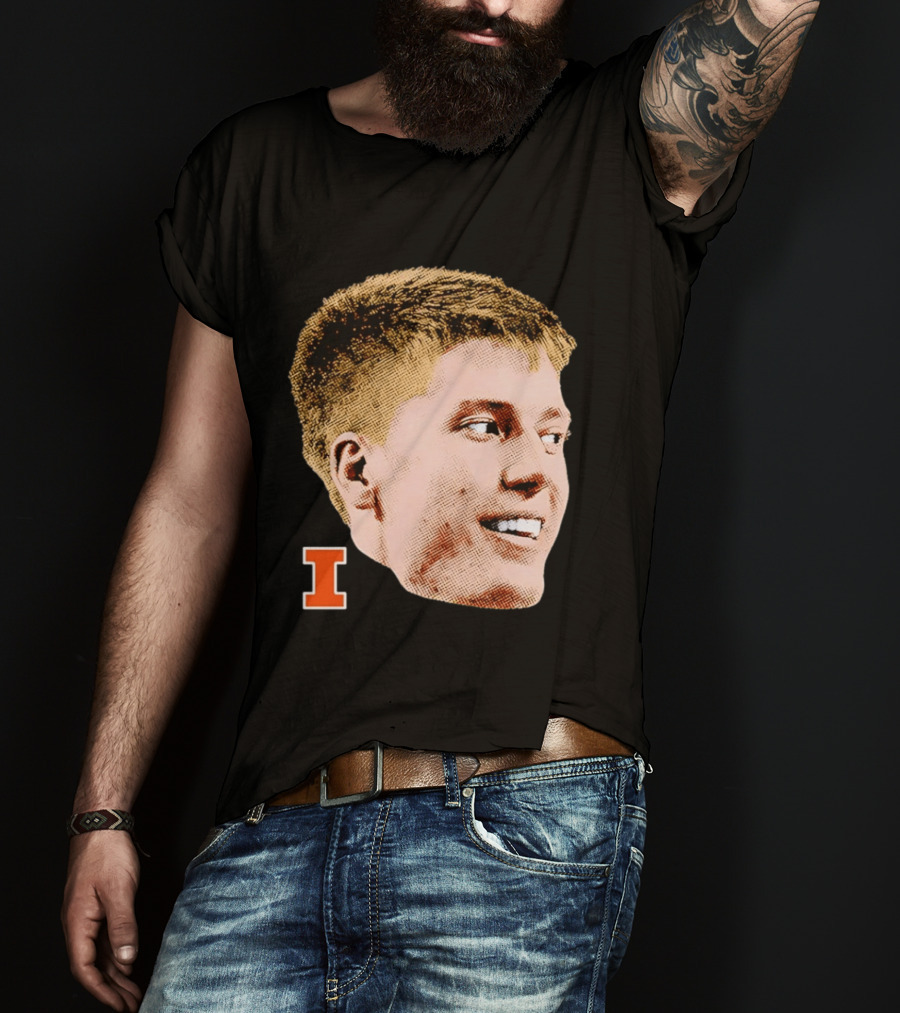 Ben Humrichous Illinois Fighting Illini Big Head I T-Shirt
