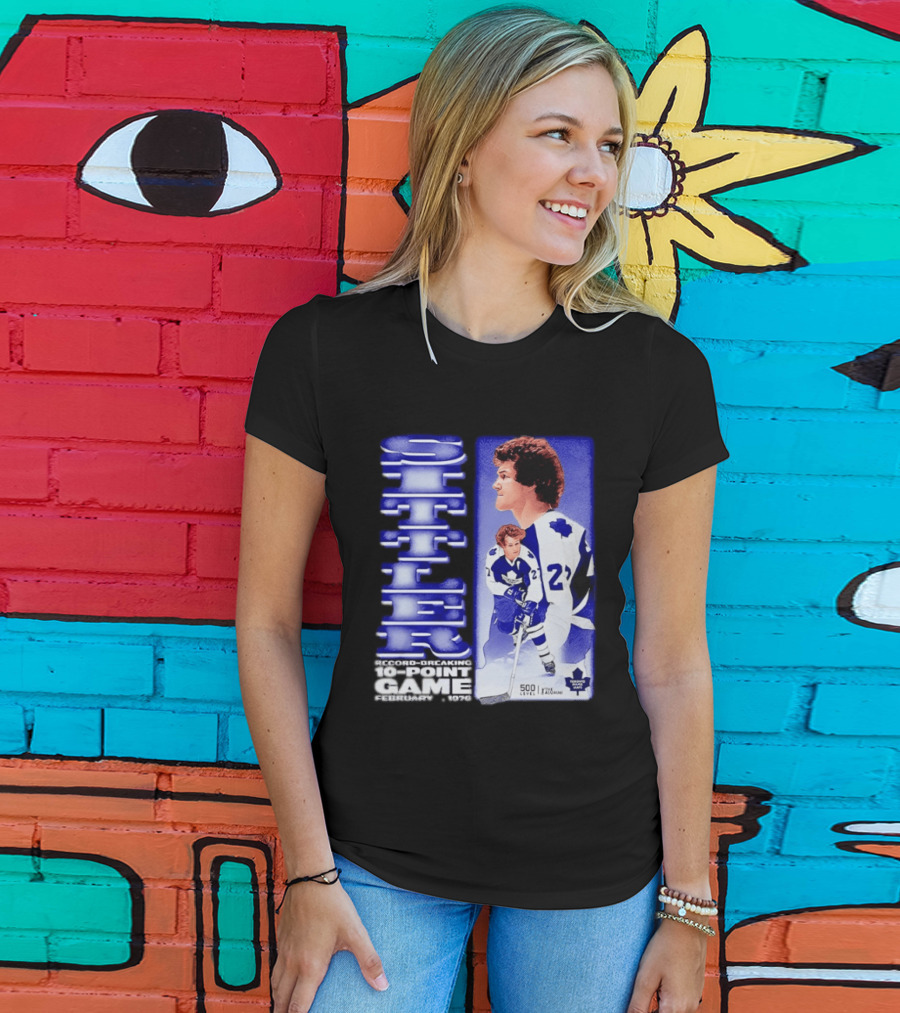 Darryl Sittler Record Breaking 10 Point Game February 7 1976 50th Anniversary 500 Level Toronto Maple Leafs T-Shirt