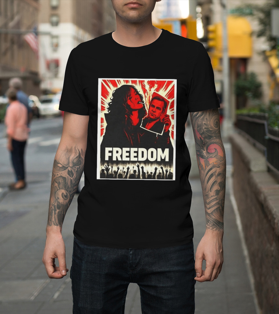 Freedom Expression Red And Black Powerful Political T-Shirt