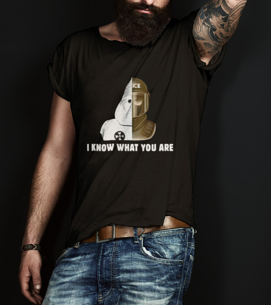 Abolish ICE Social Justice I Know What You Are KKK Comparison T-Shirt
