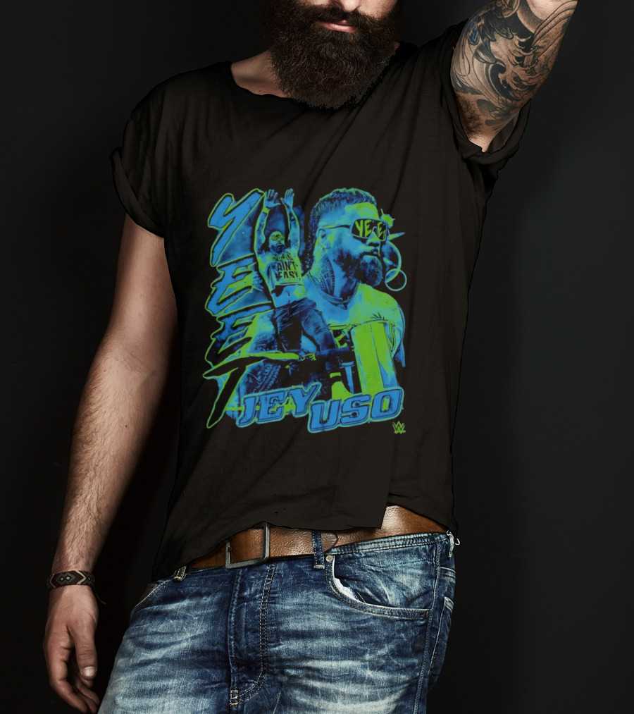 Jey Uso Yeet Ain't Easy WWE Grunge T-Shirt