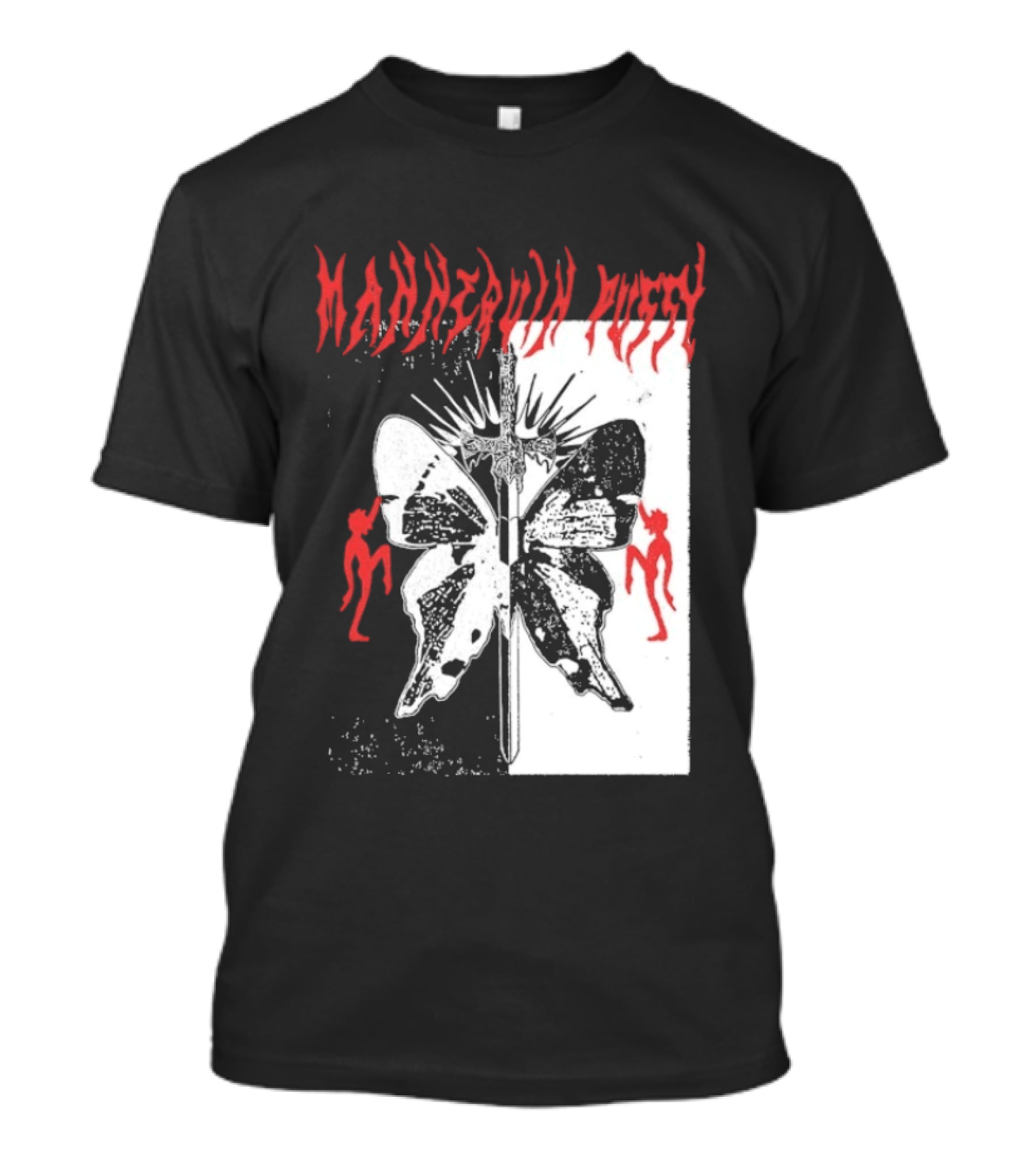 Mannequin Pussy Butterfly Gothic Aesthetic With Dancing Figures T-Shirt
