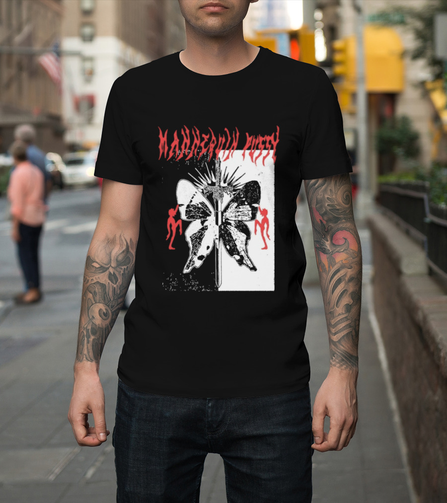 Mannequin Pussy Butterfly Gothic Aesthetic with Dancing Figures T-Shirt