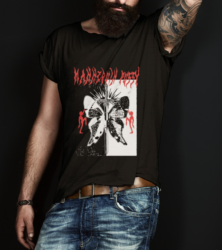 Mannequin Pussy Butterfly Gothic Aesthetic With Dancing Figures T-Shirt