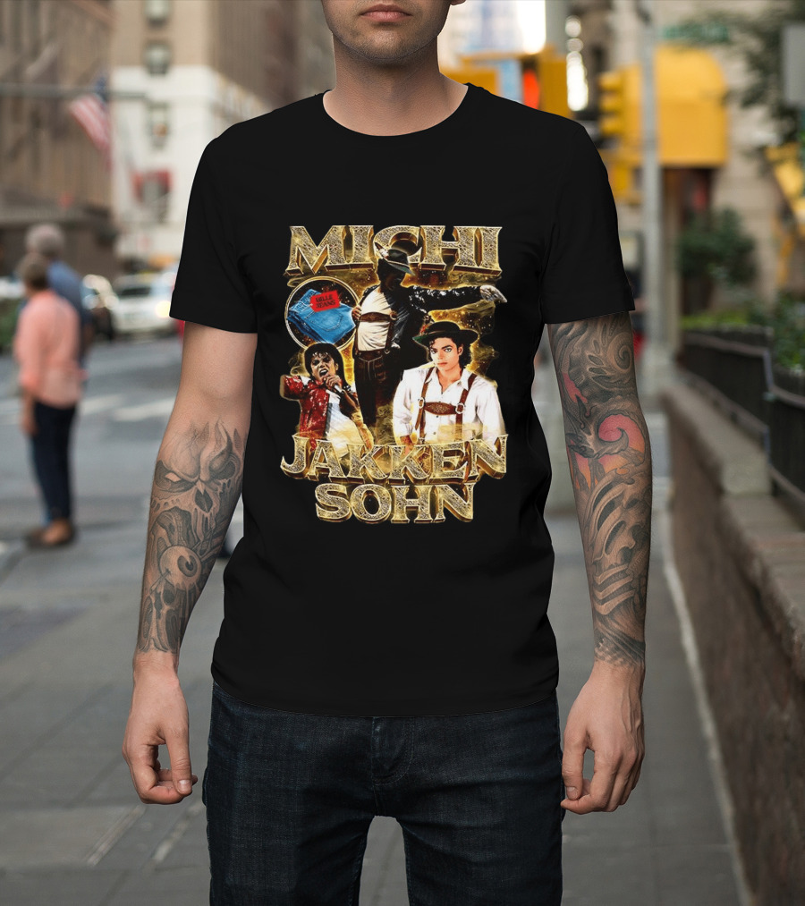 Michi Jakkensohn Billie Jeans Michael Parody Gold T-Shirt