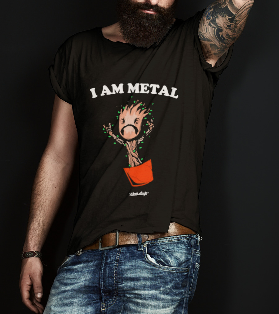I Am Metal Mosh It Up Dancing Potted T-Shirt