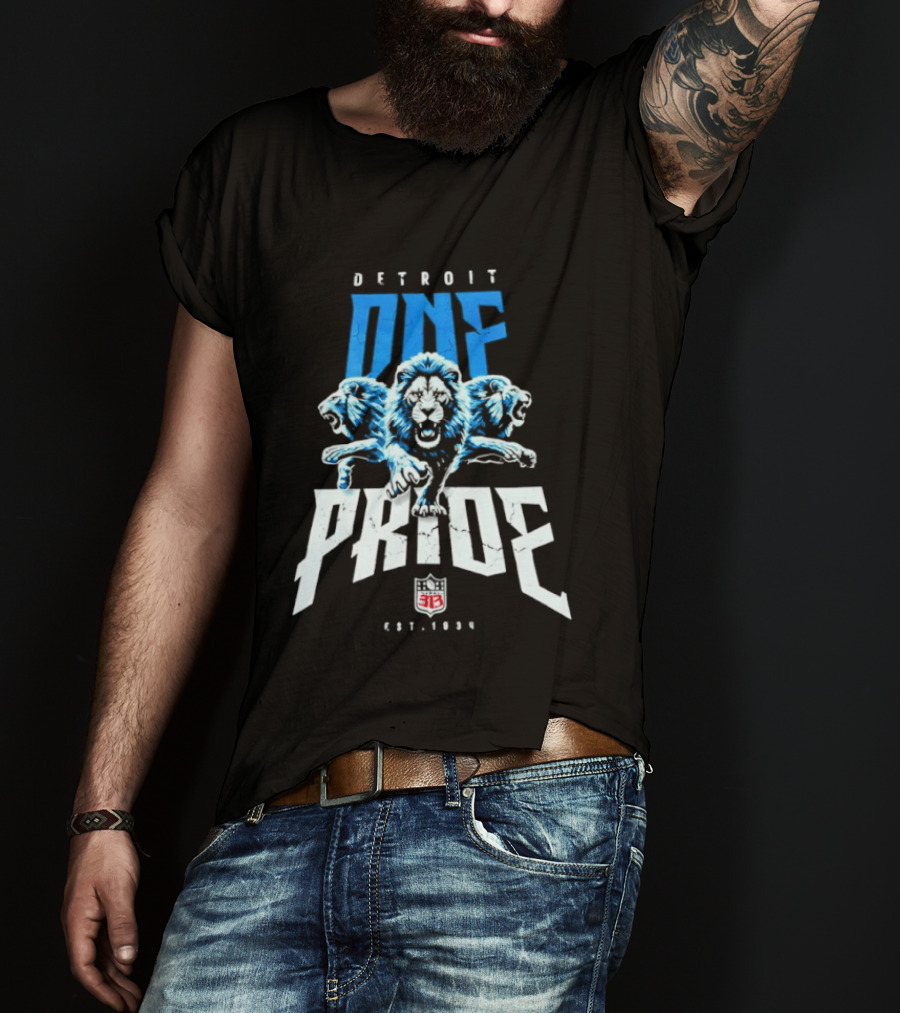 Detroit One Pride 313 Lions Est 1930 T-Shirt