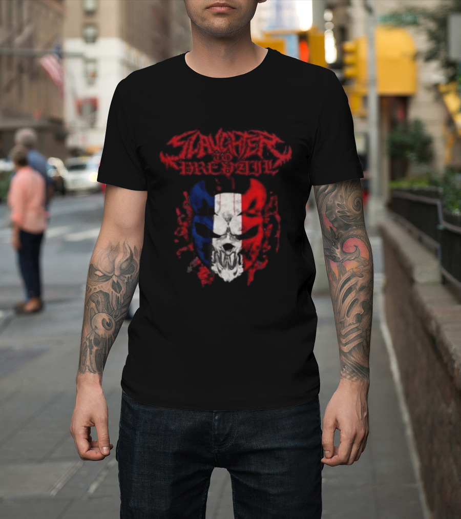 Slaughter To Prevail Mask Paris Pop Up Bataclan France 12 January 2026 Grizzly Winter Tour T-Shirt
