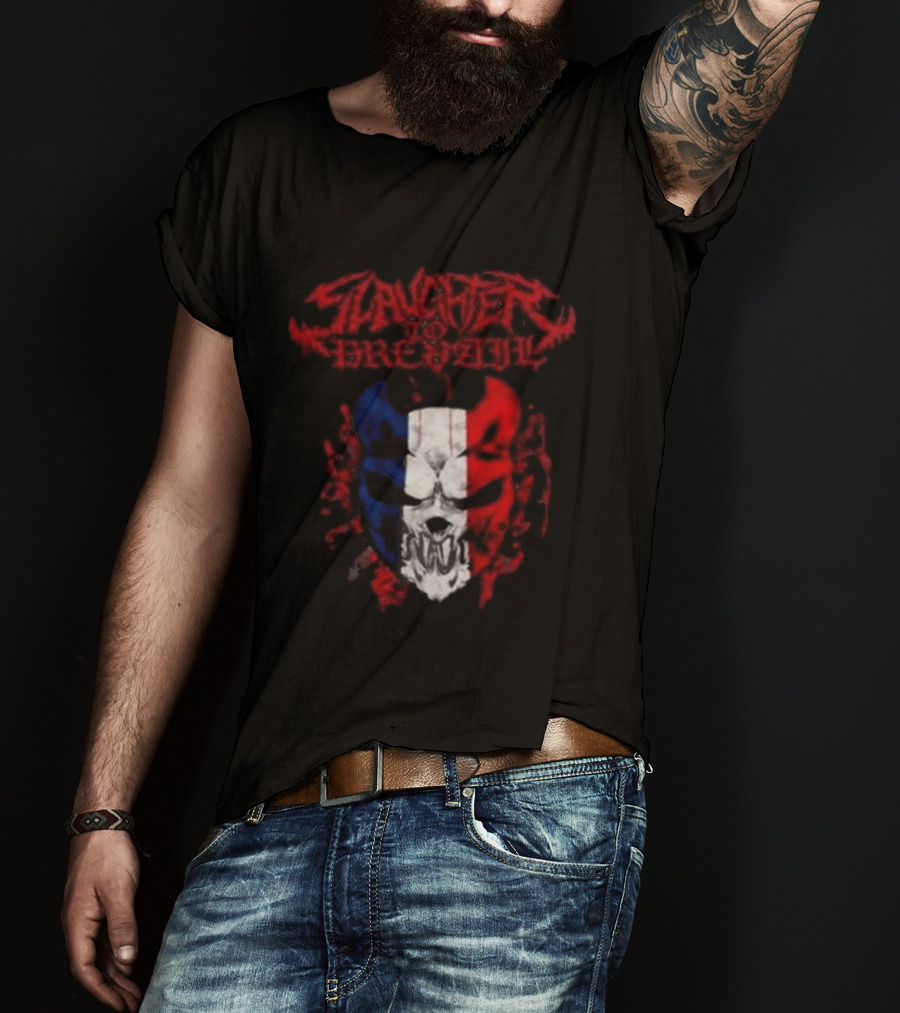 Slaughter To Prevail Mask Paris Pop Up Bataclan France 12 January 2026 Grizzly Winter Tour T-Shirt