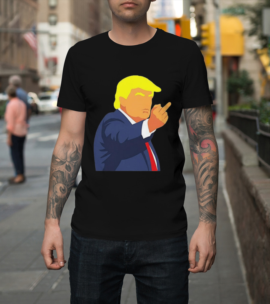 Trump Golden Leader One Finger Salute Iconic Gesture T-Shirt