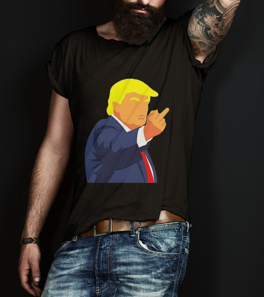 Trump Golden Leader One Finger Salute Iconic Gesture T-Shirt