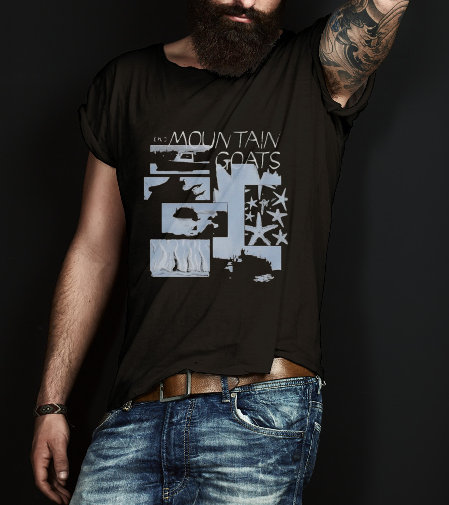 The Mountain Goats Denim Stars And Waves Collage T-Shirt