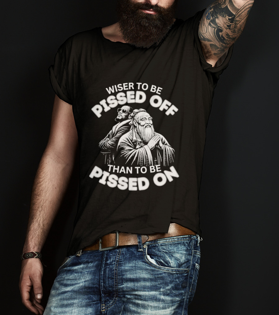 Pissed Off Pissed On Wise Owl Philosopher Humor T-Shirt