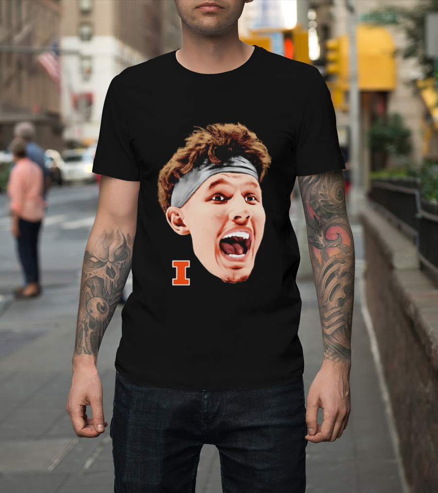 Zvonimir Ivisic Illinois Fighting Illini Big Head Caricature I T-Shirt