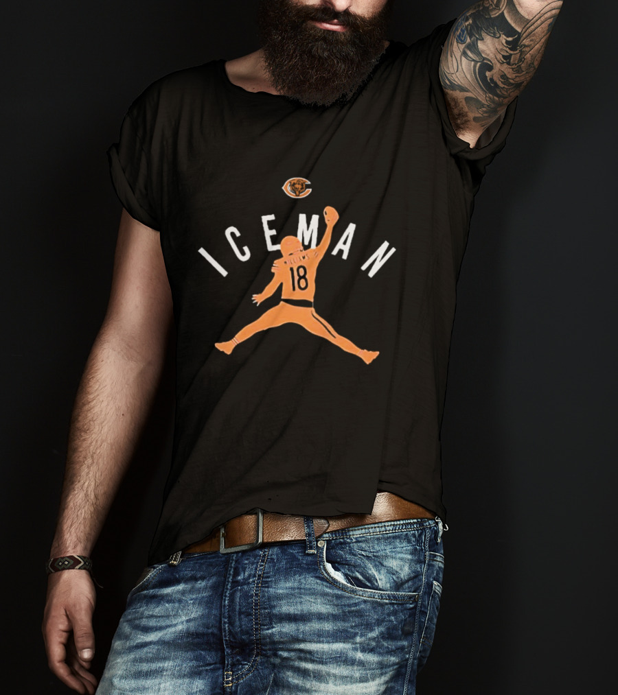 Caleb Williams Chicago Bears Iceman Jumpman 18 Football T-Shirt