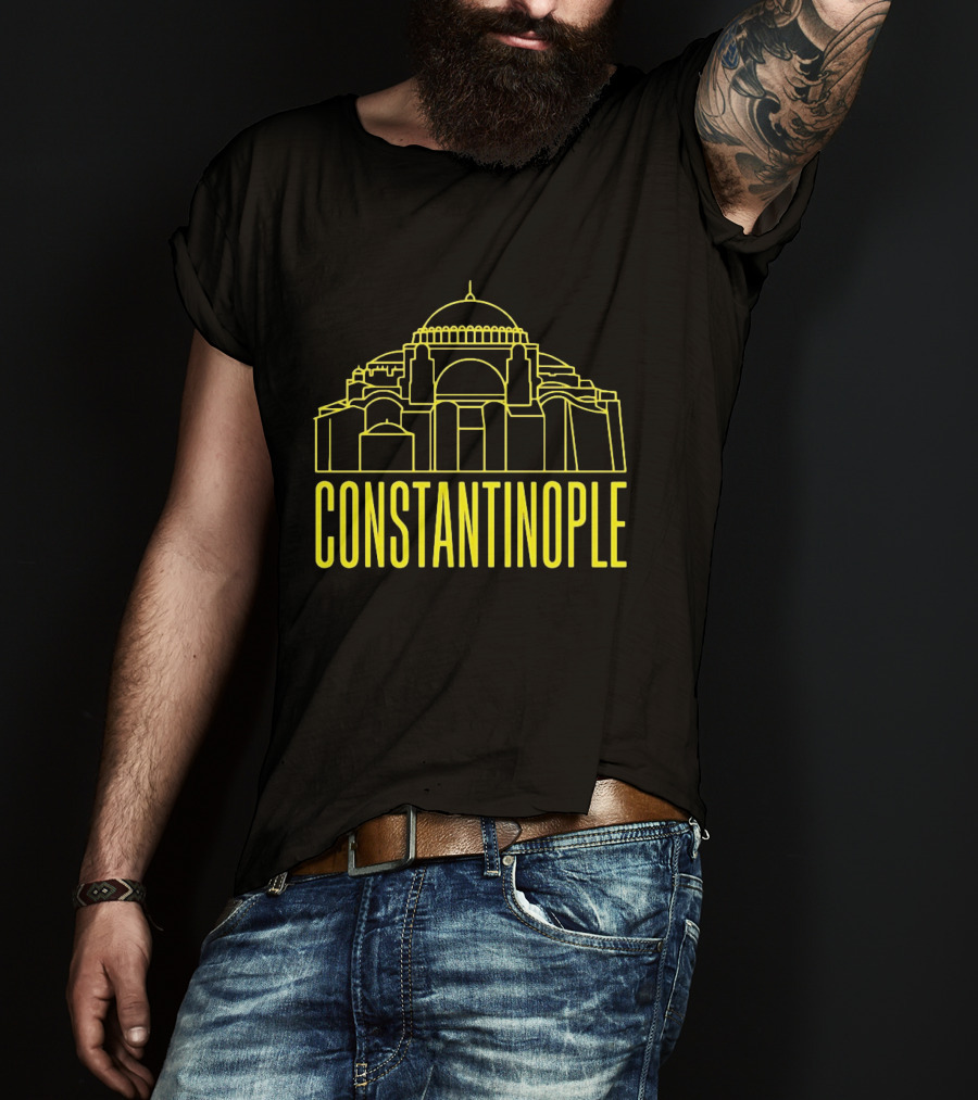 Constantinople Hagia Sofia Ancient Architecture Line T-Shirt