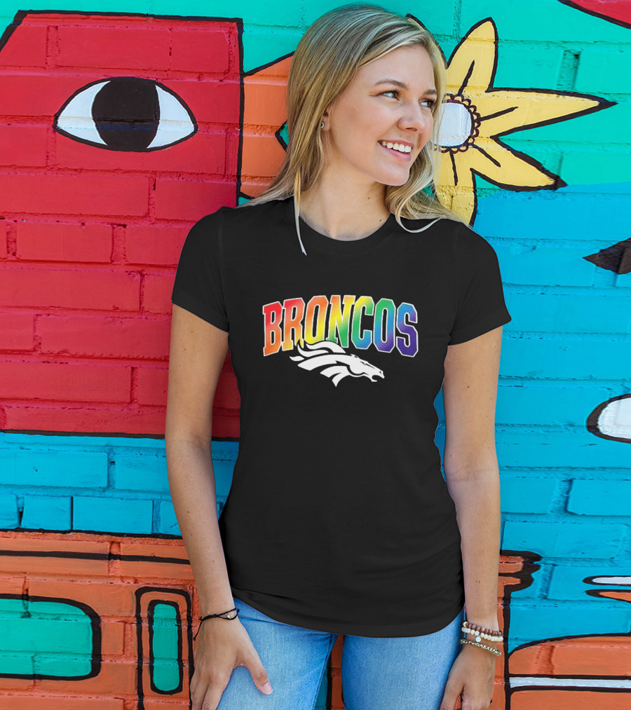 Broncos Rainbow Pride Denver LGBT Supporters T-Shirt