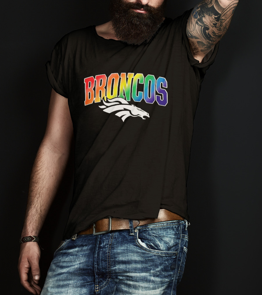 Broncos Rainbow Pride Denver LGBT Supporters T-Shirt