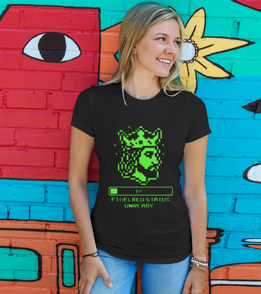 Ethelred Status Unready King Of The English Pixel Art Crown T-Shirt