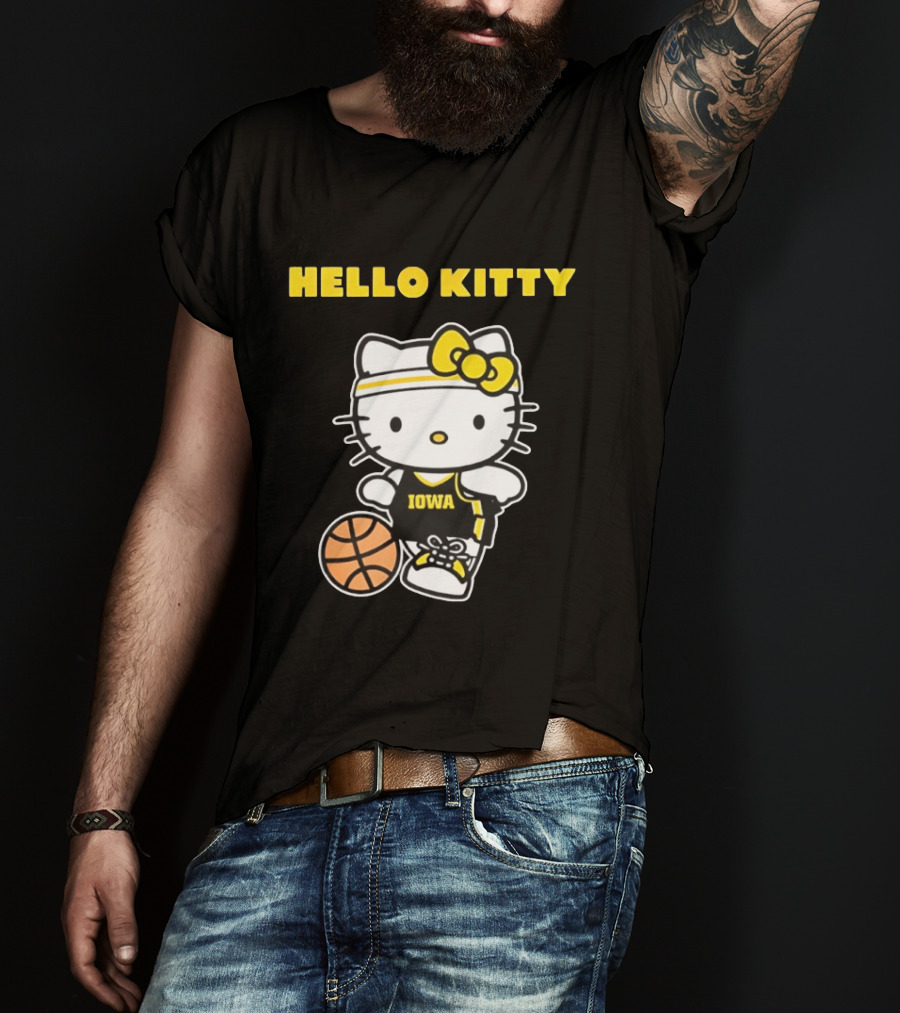 Hello Kitty Iowa Basketball Team Collaboration T-Shirt