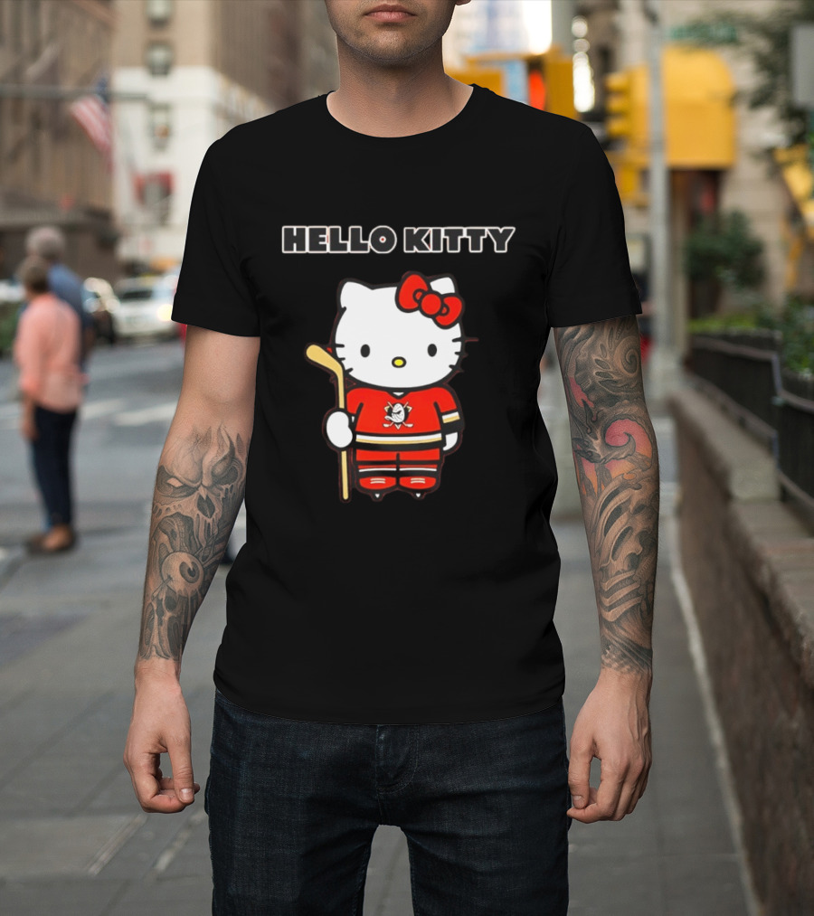 Hello Kitty Anaheim Ducks Collaboration Hockey T-Shirt