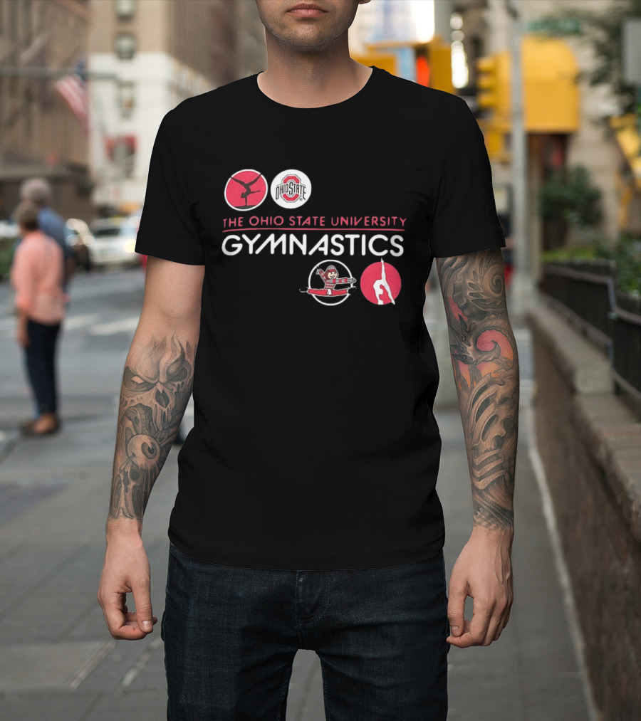 Ohio State University Gymnastics Buckeyes Team Spirit T-Shirt