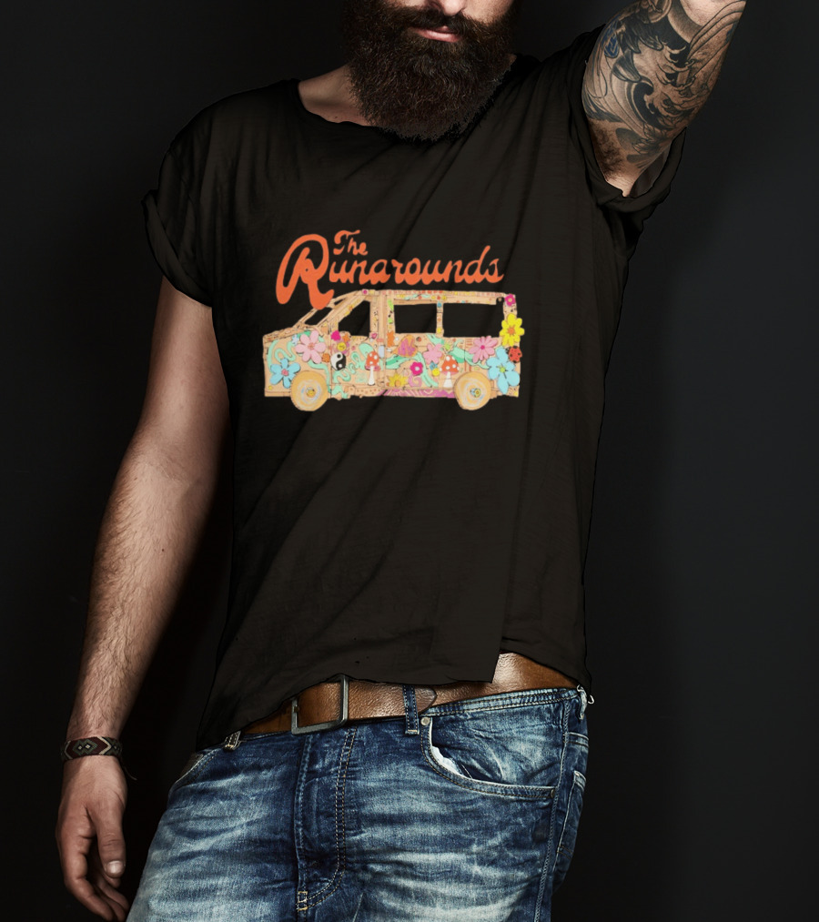 The Runarounds Minivan Flower Power Retro Psychedelic T-Shirt