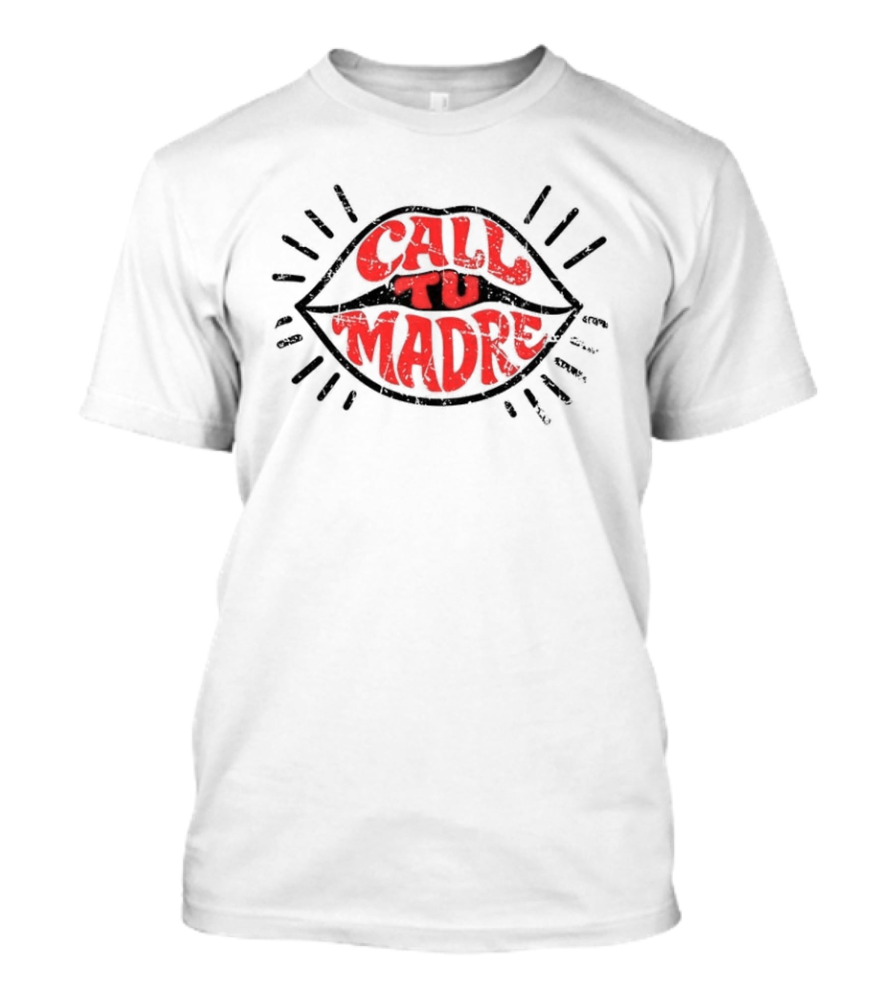 Call Tu Madre Lips Ringer T-Shirt