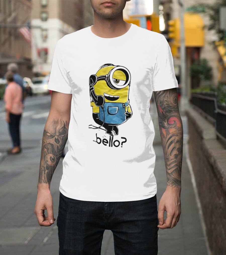 Despicable Me Minions Bello Yellow Character With Blue Overalls T-Shirt