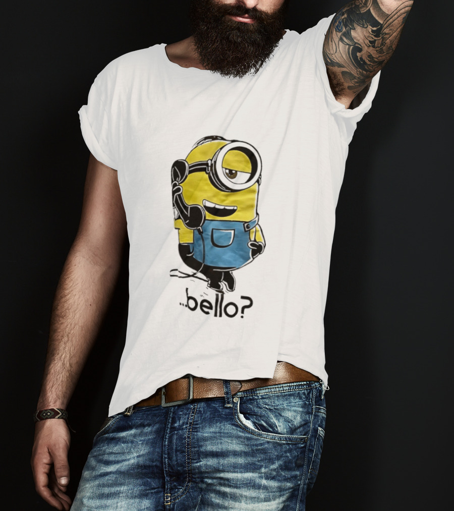 Despicable Me Minions Bello Yellow Character With Blue Overalls T-Shirt