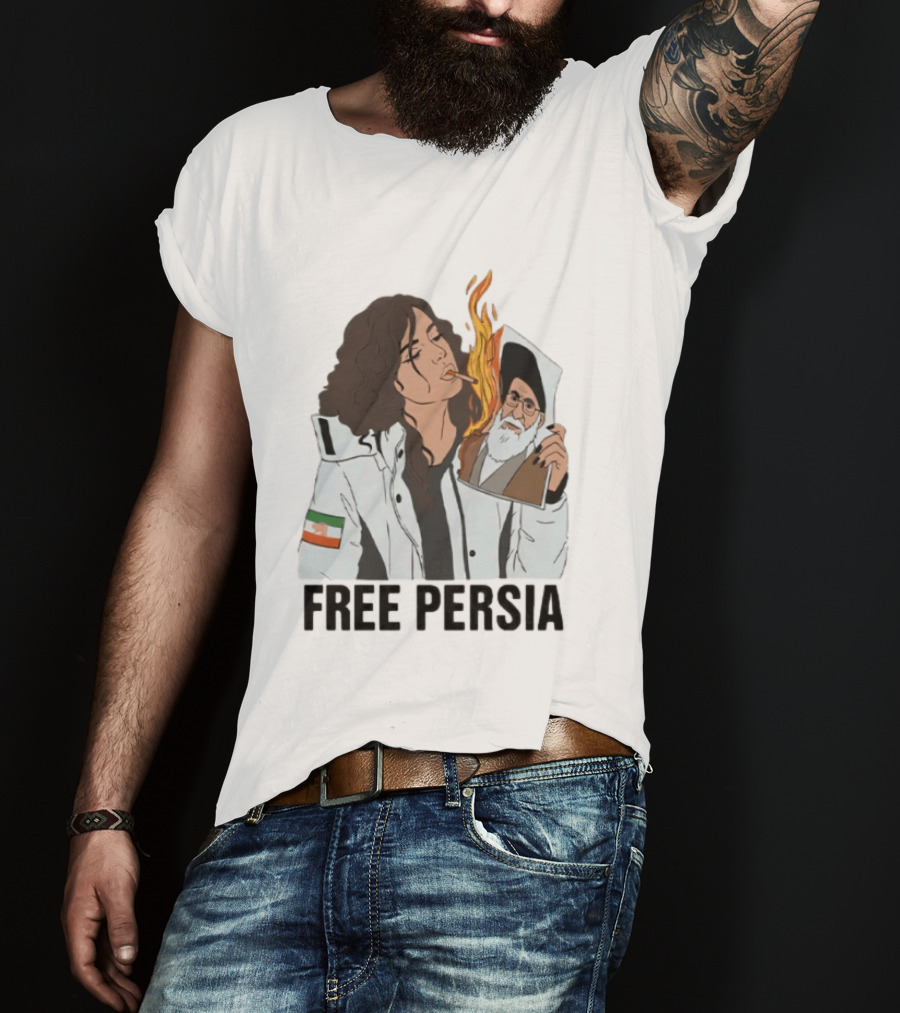 Free Persia Woman Life Freedom Burning Photograph T-Shirt