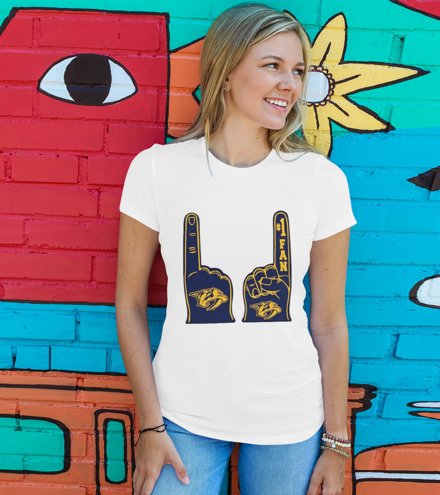 Nashville Predators #1 Fan Foam Finger T-Shirt