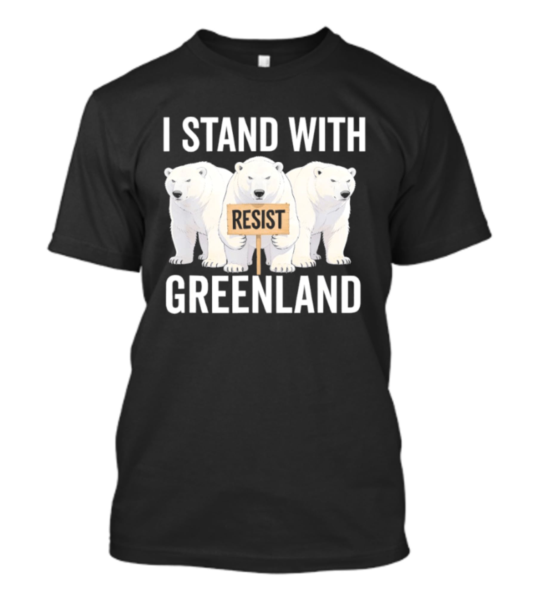 I Stand With Greenland Resist Polar Bear Climate Protest T-Shirt
