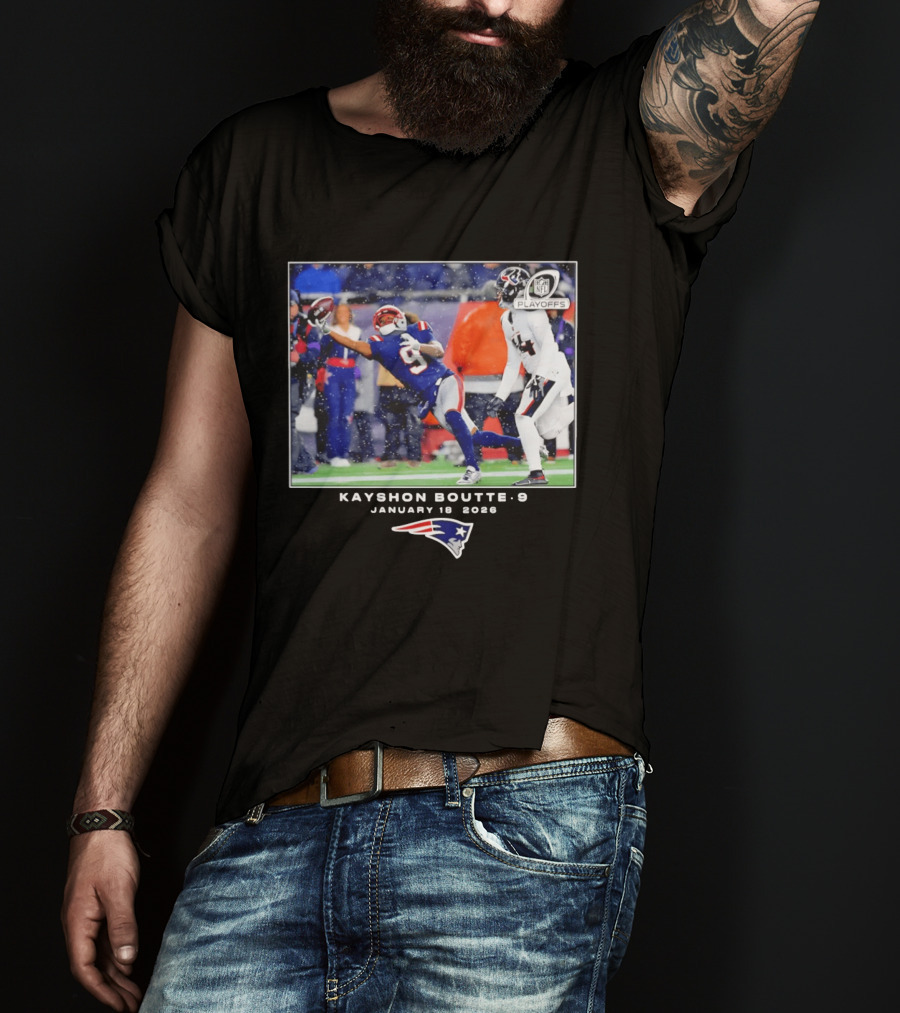 Kayshon Boutte New England Patriots January 18 2026 Playoffs T-Shirt