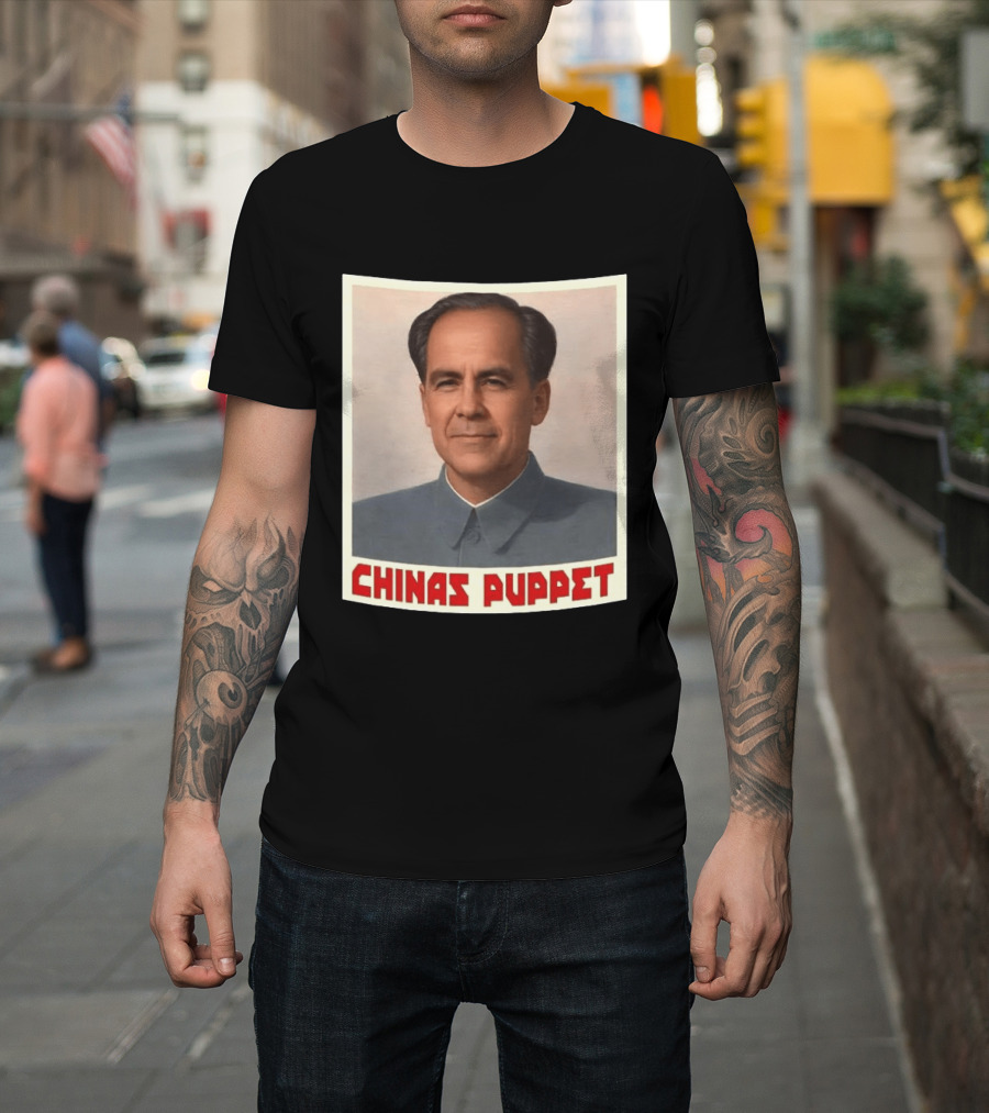 Mark Carney China's Puppet Mao Suit Caricature T-Shirt