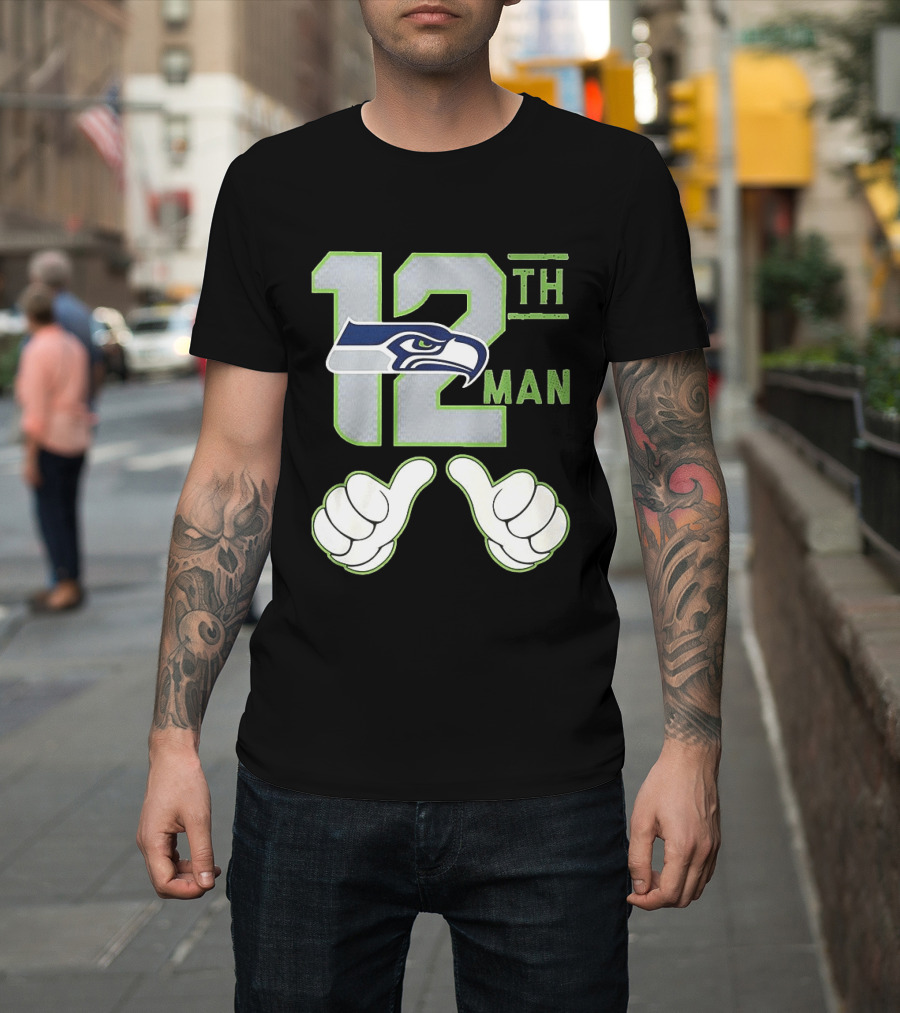 Seattle Seahawks 12th Man Fan Favorite NFL Team Spirit T-Shirt