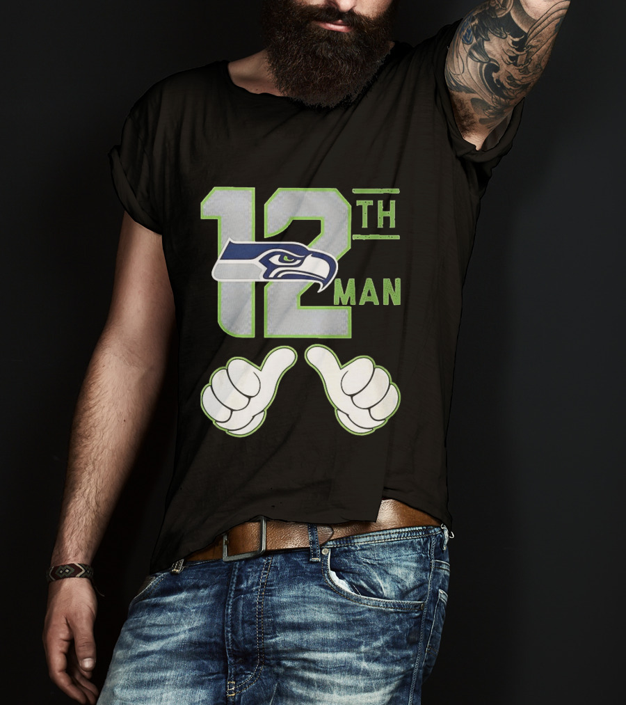Seattle Seahawks 12th Man Fan Favorite NFL Team Spirit T-Shirt