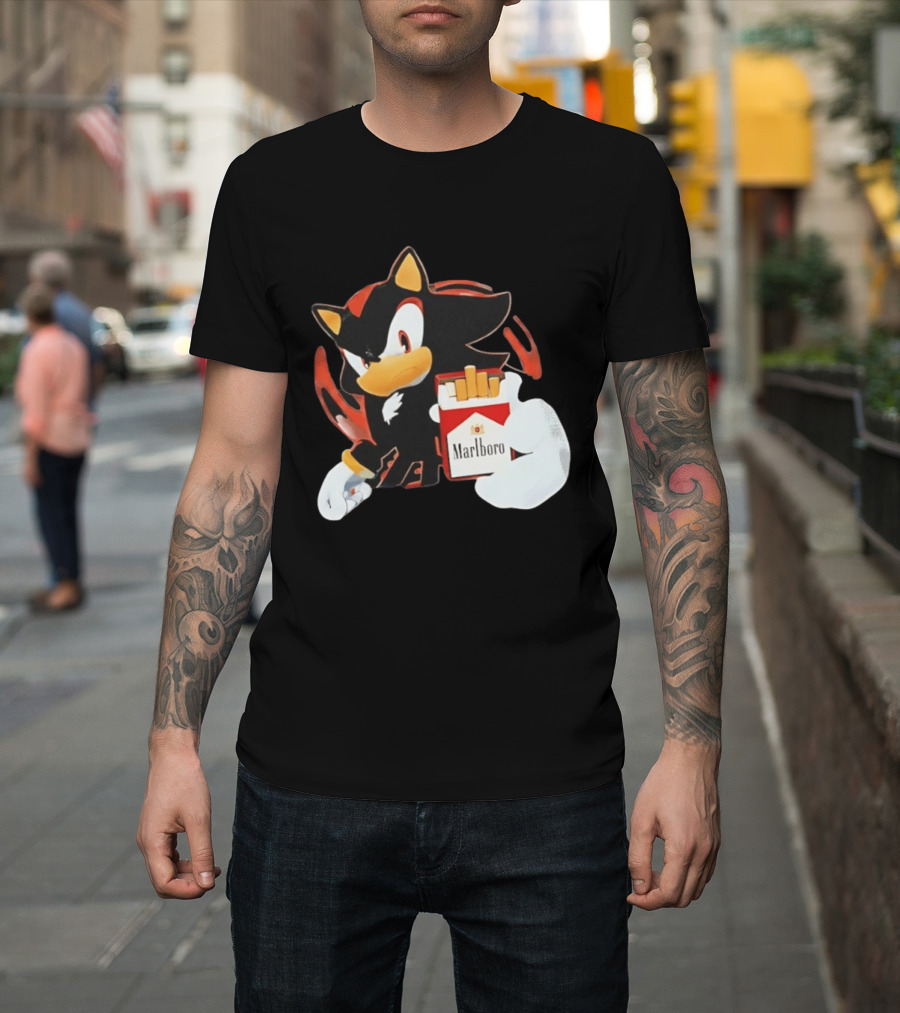 Shadow The Hedgehog Marlboro Red Pack T-Shirt