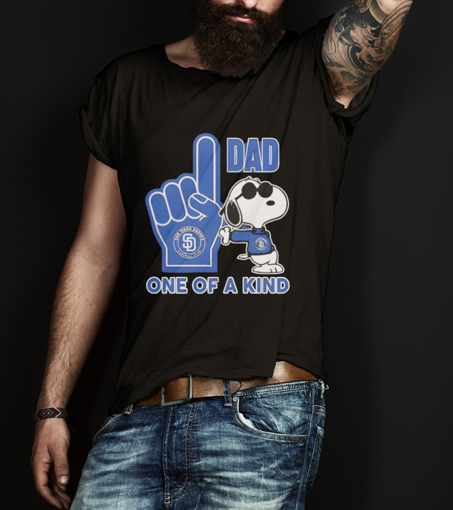 San Diego Padres Snoopy Number One Dad One Of A Kind T-Shirt