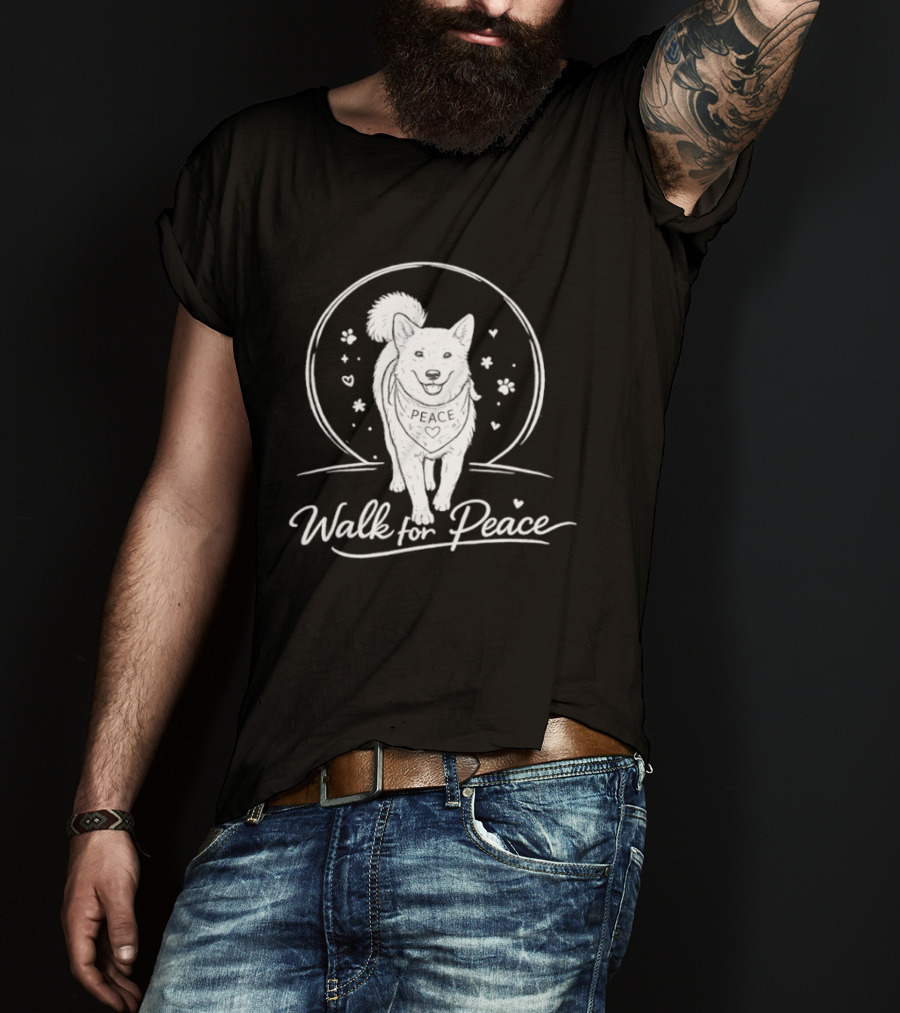Walk For Peace Aloka Dog With Hope And Love T-Shirt