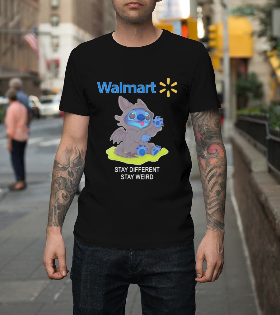 Walmart Canada Toothless Stitch Stay Different Stay Weird T-Shirt
