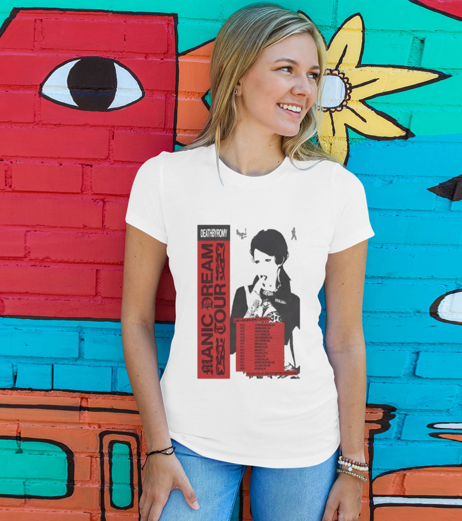 Deathbyromy Manic Dream Tour 2026 UK Europe Concert Dates T-Shirt