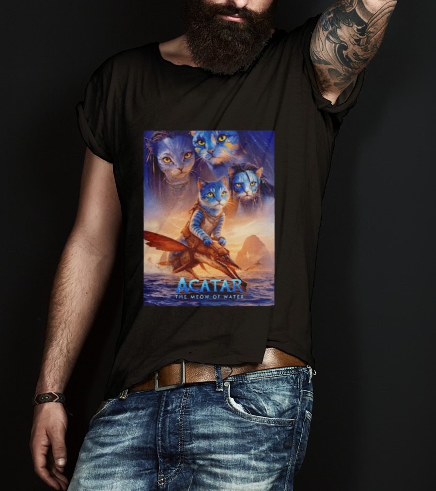 Acatar The Meow Of Water Cat Avatar Fantasy Cats Ocean Adventure T-Shirt