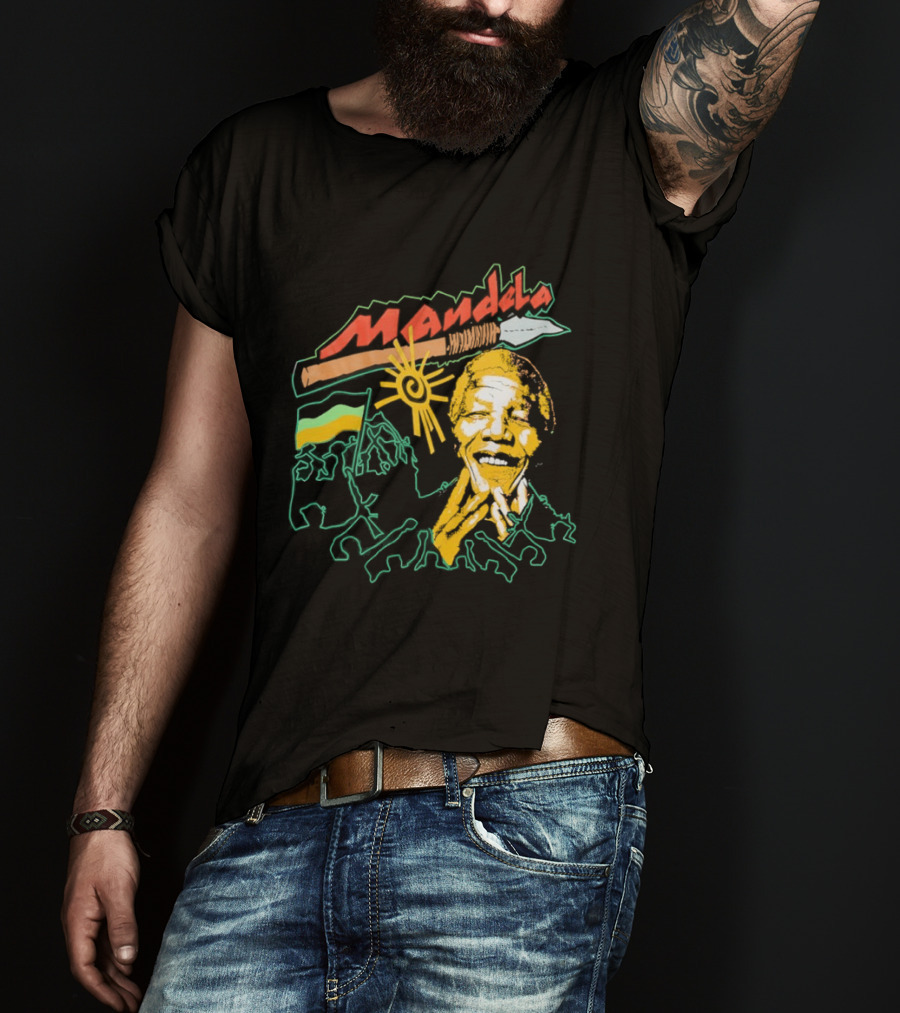Nelson Mandela Barriers Sun Sketches T-Shirt