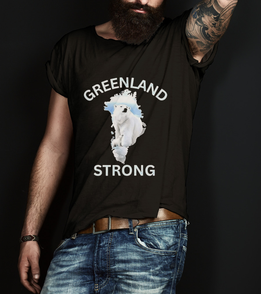 Greenland Strong Polar Bear Map T-Shirt