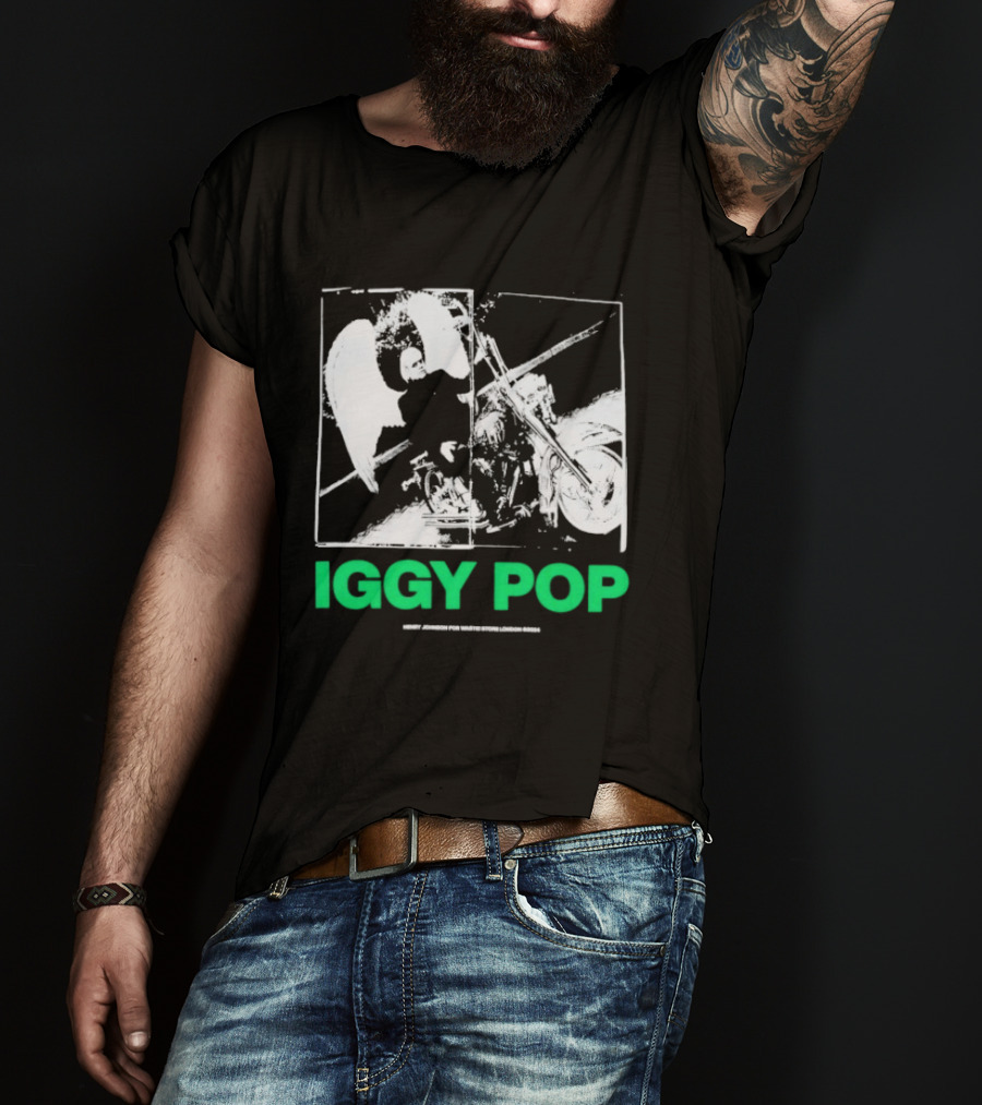 Waste! X Henry Johnson Iggy Pop Motor Wings Motorcycle Duo T-Shirt